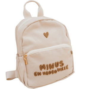 Sac à dos en coton Minus "Beige" (30 cm) Zakuw