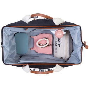 Sac à langer Mommy Bag Signature Canvas "Noir" Childhome