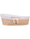 Couffin Moise naturel + Matelas + Habillage "Jersey Ecru"