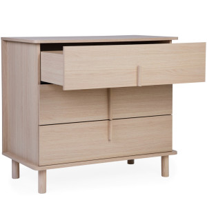 Commode bébé 3 tiroirs + plan à langer en bois "Nordica Naturel" Childhome
