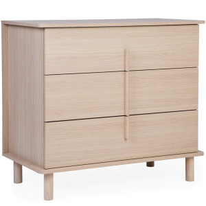 Commode bébé 3 tiroirs + plan à langer en bois "Nordica Naturel" Childhome
