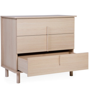 Commode bébé 3 tiroirs + plan à langer en bois "Nordica Naturel" Childhome