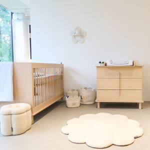 Commode bébé 3 tiroirs + plan à langer en bois "Nordica Naturel" Childhome