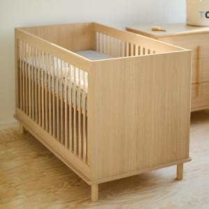 Lit bébé évolutif 70x140 en bois "Nordica Naturel" Childhome