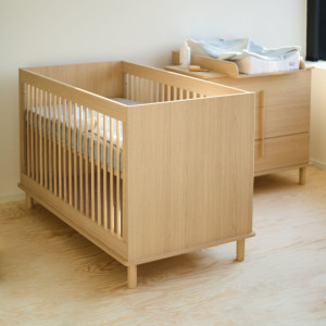 Lit bébé évolutif 70x140 en bois "Nordica Naturel" Childhome