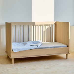 Lit bébé évolutif 70x140 en bois "Nordica Naturel" Childhome