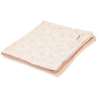 3 petits langes en gaze de coton bio "Rosy Rabbit" (55x55 cm)