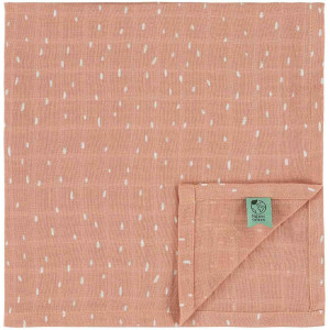 3 petits langes en gaze de coton bio "Rosy Rabbit" (55x55 cm) Trixie