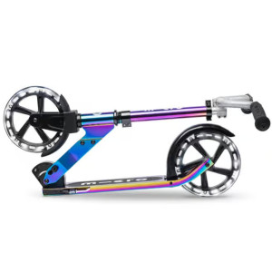 Trottinette pliable Micro Cruise avec grandes roues LED "Néochrome" (5-12 ans)