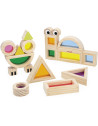 Jeu Sensoriel "Blocs translucides" en bois (1-3 ans)