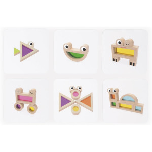 Jeu Sensoriel en bois "Blocs translucides  (1-3 ans) Janod