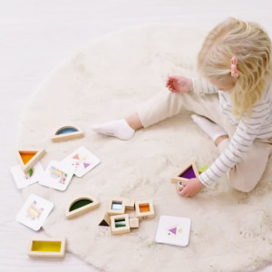 Jeu Sensoriel en bois "Blocs translucides  (1-3 ans) Janod