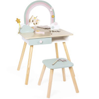 Coiffeuse et accessoires en bois "Licorne" (3-6 ans)