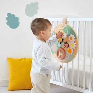 Panneau d'activités en bois "Sweet Cocoon" (12-36 mois)