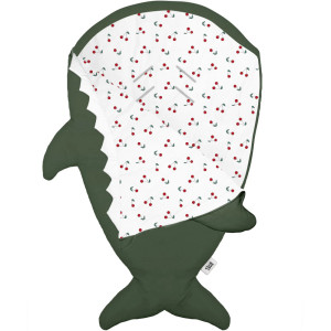 Sac de couchage bébé (1/18 mois) Requin "Kaki / Cerises" Baby Bites