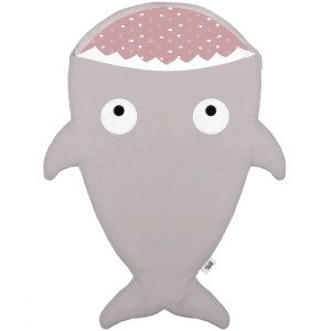 Sac de couchage bébé (1/18 mois) Requin "Gris / Rose Nuages" Baby Bites