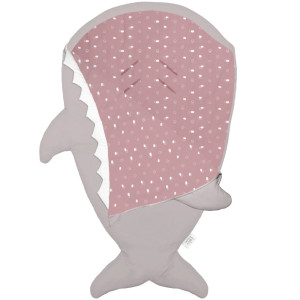 Sac de couchage bébé (1/18 mois) Requin "Gris / Rose Nuages" Baby Bites