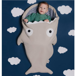 Sac de couchage bébé (1/18 mois) Requin "Gris / Bleu Nuages" Baby Bites