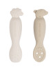 Set de 2 cuillères bébé en silicone 1er âge "Tiny Farm Sable" (4 mois et +)