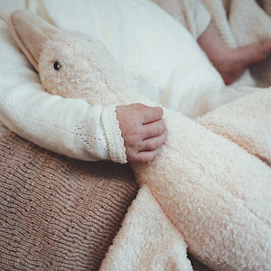 Peluche apaisante musicale Baby Conforter USB Liva l'Oie "Beige" (rechargeable)