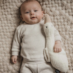 Peluche apaisante musicale Baby Conforter USB Liva l'Oie "Beige" (rechargeable)