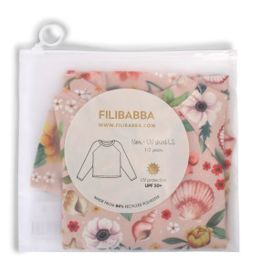 T-shirt bébé anti-UV manches longues Tor "Ocean Blossom" (1-2 ans)