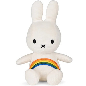 Peluche Miffy en velours côtelé  (18 cm) "Rainbow" BOn ton Toys