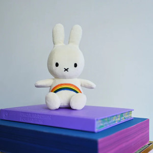 Peluche Miffy en velours côtelé  (18 cm) "Rainbow" BOn ton Toys