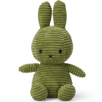 Peluche Miffy en velours côtelé  (23 cm) Eco "Vert Olive"