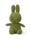 Peluche Miffy en velours côtelé  (23 cm) Eco "Vert Olive"