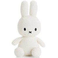 Peluche Miffy en velours côtelé  (23 cm) Eco "Blanc"