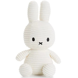 Peluche Miffy en velours côtelé  (23 cm) Eco "Blanc" Bon Ton Toys