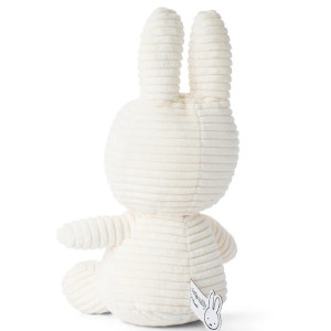 Peluche Miffy en velours côtelé  (23 cm) Eco "Blanc" Bon Ton Toys