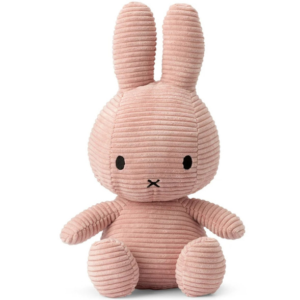 Peluche Miffy en velours côtelé  (33 cm) Eco "Rose"