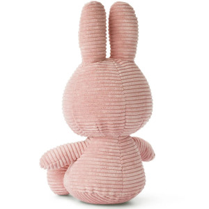 Peluche Miffy en velours côtelé  (33 cm) Eco "Rose" Bon Ton Toys