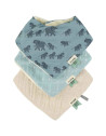 Bavoirs Bandana en coton bio "Enchanting Elephant" (x3) Trixie