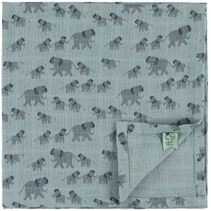 3 petits langes en gaze de coton bio "Enchanting Elephant" (55x55 cm) Trixie