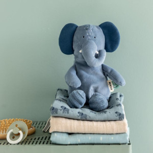 3 petits langes en gaze de coton bio "Enchanting Elephant" (55x55 cm) Trixie