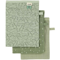 Gants de toilette en mousseline de coton bio  "Daring Dino" Trixie