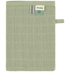 Gants de toilette en mousseline de coton bio  "Daring Dino" Trixie