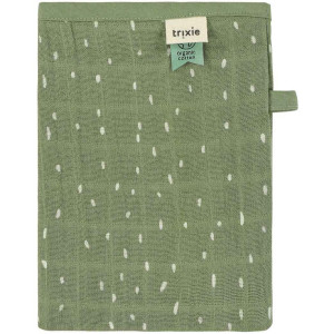 Gants de toilette en mousseline de coton bio  "Daring Dino" Trixie