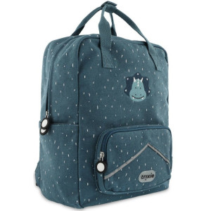 Sac à dos enfant A4 (34 cm) en coton hydrofuge "Mr Triceratops" Trixie