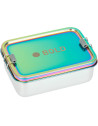 Boîte repas & goûter compartimentée en inox "Bold Rainbow"