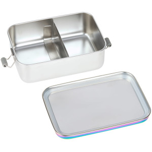 Boîte à goûter compartimentée en inox "Bold Rainbow" Lassig