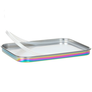 Boîte à goûter compartimentée en inox "Bold Rainbow" Lassig