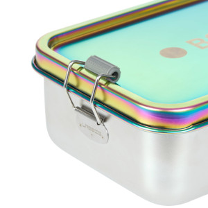 Boîte à goûter compartimentée en inox "Bold Rainbow" Lassig