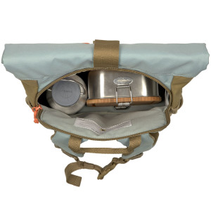 Sac à dos enfant (32,5 cm) en PET recyclé Mini Rolltop Nature "Olive"