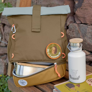 Sac à dos enfant (32,5 cm) en PET recyclé Mini Rolltop Nature "Olive"