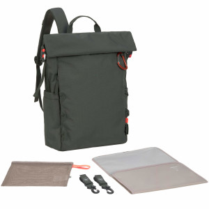 Sac à langer à dos en PET recyclé Green Label Outdoor Rolltop "Vert Foncé"