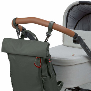 Sac à langer à dos en PET recyclé Green Label Outdoor Rolltop "Vert Foncé"